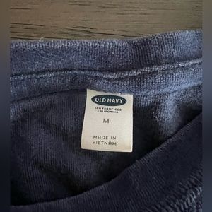 Velvet sweater, old navy, sized medium, blue